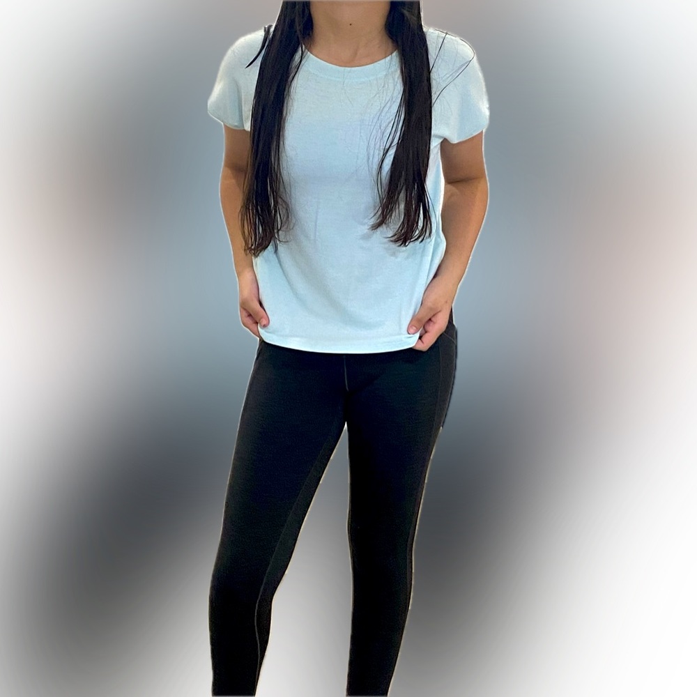Blue athletic tee